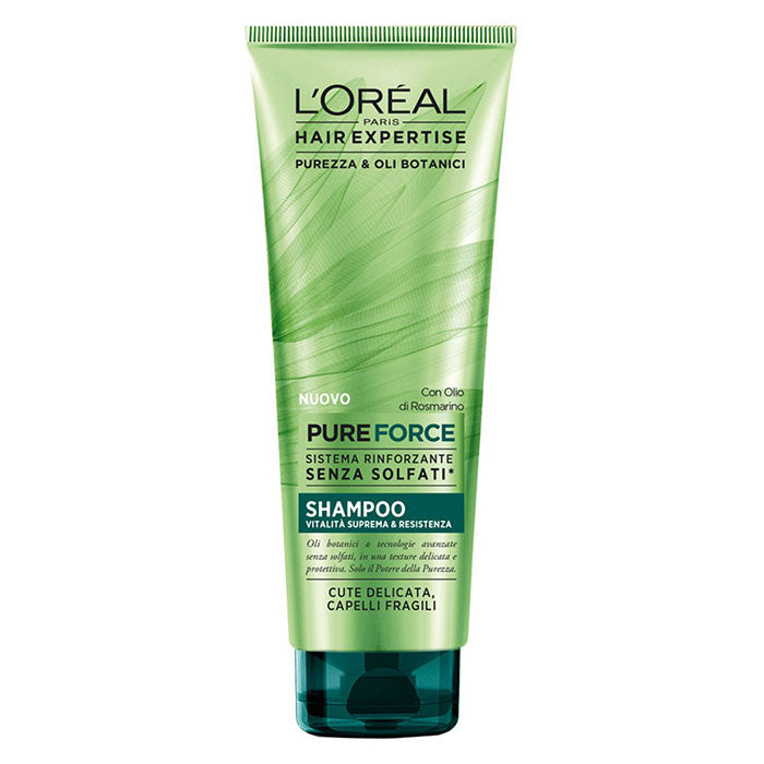 L'OREAL HAIR EXPERTISE SHAMPOO PURE FORCE 250 ML - Tre Pi Profumerie