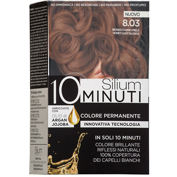 SILIUM COLORAZIONE CREMA 10 MINUTI BIONDO CHIARO MIELE 8.03 - Tre Pi Profumerie