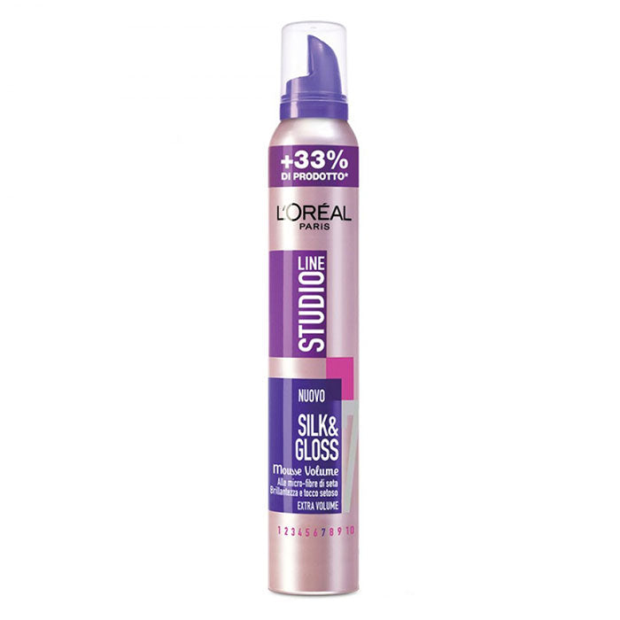 L'OREAL STUDIO LINE SILK&GLOSS SPUMA VOLUME 200 ML - Tre Pi Profumerie