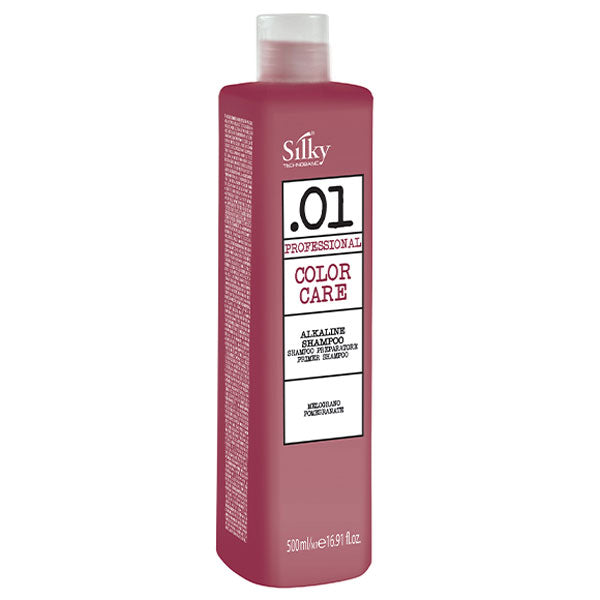 SILKY 01 COLORCARE SHAMPOO PREPARATORE ALKALINE SHAMPOO 500 ML - Tre Pi Profumerie
