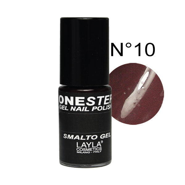 LAYLA ONE STEP GEL NAILPOLISH RED IN BROWN 10 - Tre Pi Profumerie