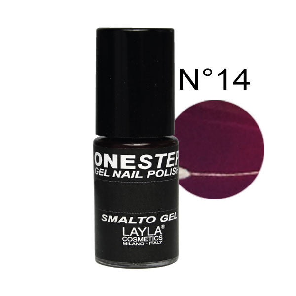 LAYLA ONE STEP GEL NAILPOLISH BLACKBERRY 14 - Tre Pi Profumerie