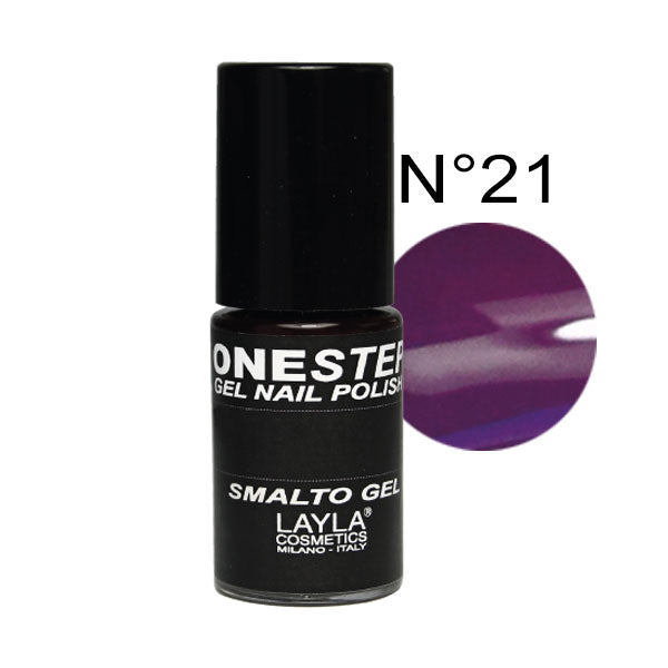 LAYLA ONE STEP GEL NAILPOLISH PURPLE RAIN 21 - Tre Pi Profumerie