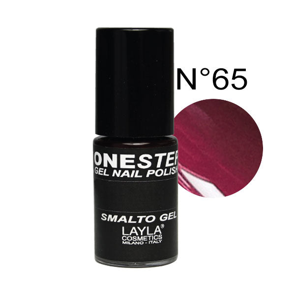 LAYLA ONE STEP GEL NAILPOLISH RED PLUM 65 - Tre Pi Profumerie