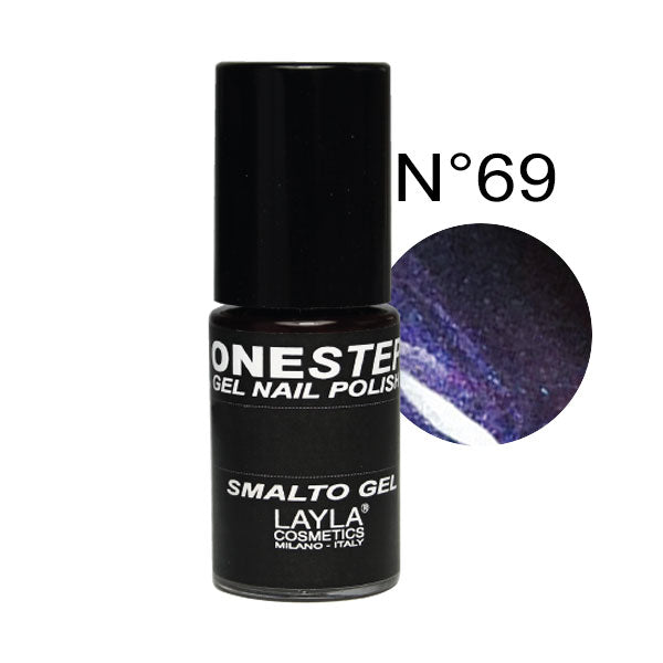 LAYLA ONE STEP GEL NAILPOLISH PURPLE PANIC 69 - Tre Pi Profumerie