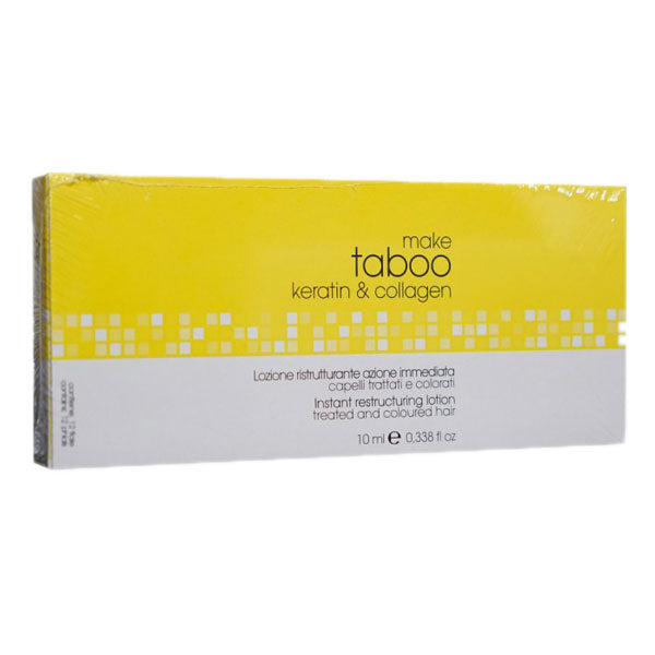 TABOO LOZIONE RISTRUTTURANTE KERATIN & COLLAGEN 12 FIALE 10 ML - Tre Pi Profumerie