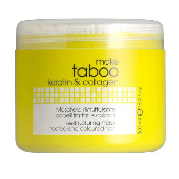 TABOO MASCHERA RISTRUTTURANTE KERATIN & COLLAGENE 500 ML - Tre Pi Profumerie
