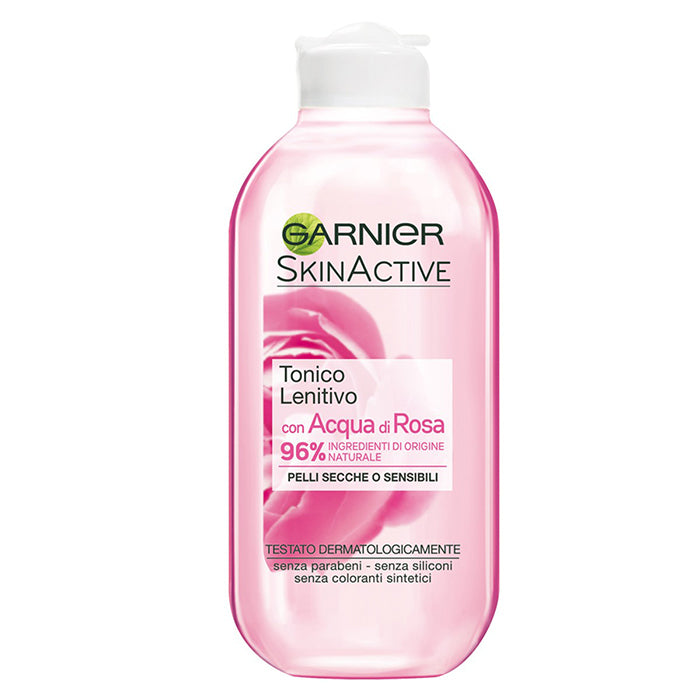 GARNIER SKIN ACTIVE TONICO LENITIVO CON ACQUA DI ROSA 200 ML - Tre Pi Profumerie