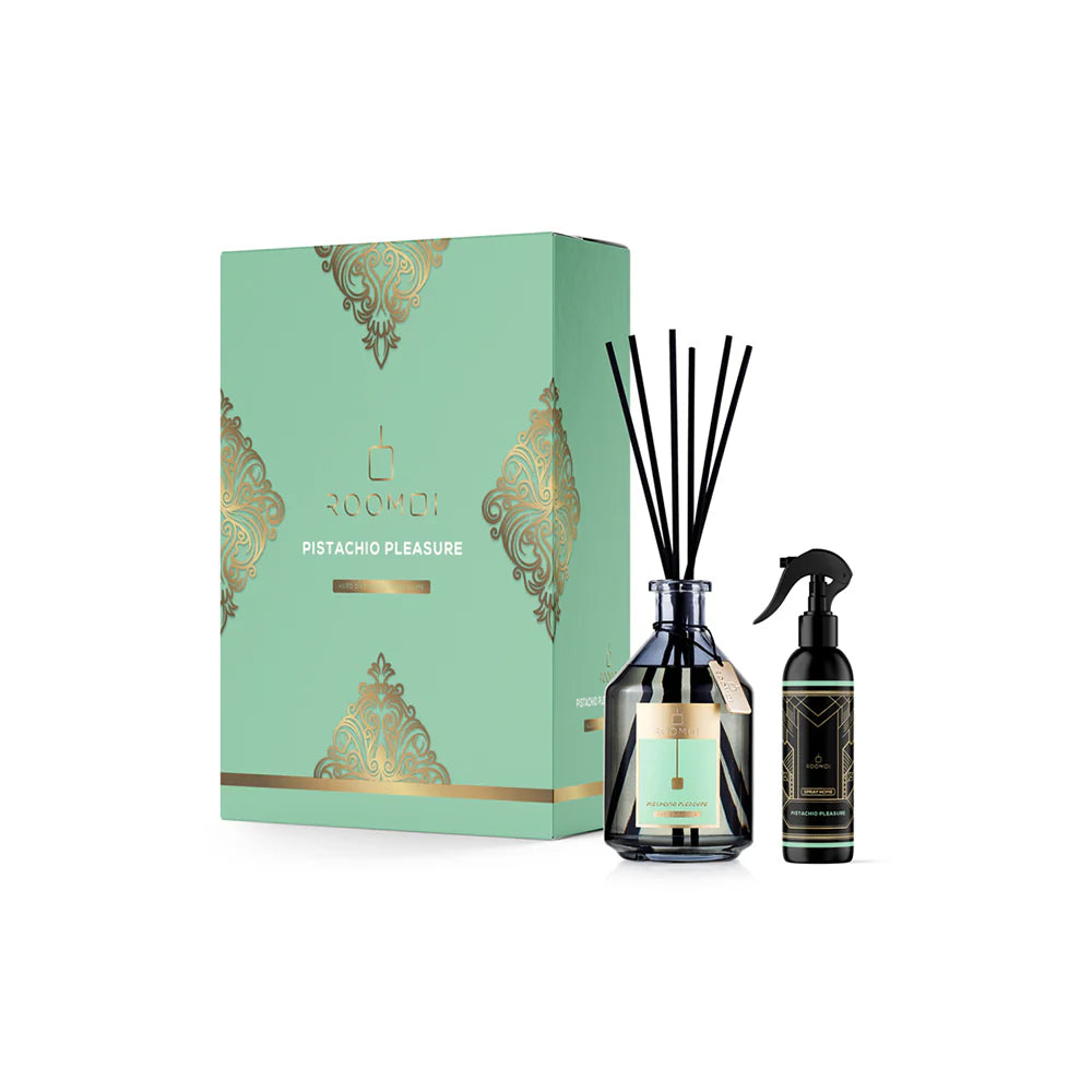 ROOMOI PISTACCHIO PROFUMATORE AMBIENTE 200ML + SPRAY 100 ML 2025