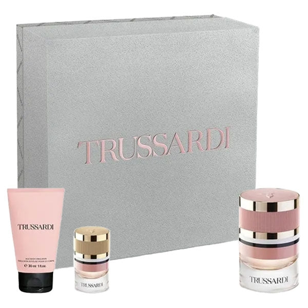 TRUSSARDI COFANETTO REGALO NEW FEMMININE EDP 30 +BL 30 + 7ML - Tre Pi Profumerie