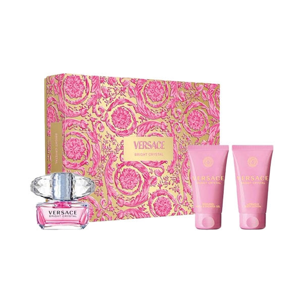 VERSACE COFANETTO REGALO BRIGHT CRYSTAL DONNA EDT50+SG50+BL50 - Tre Pi Profumerie