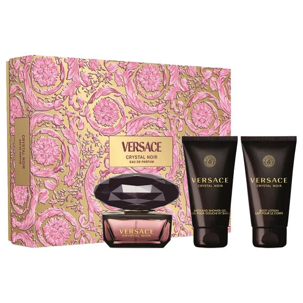 VERSACE COFANETTO REGALO CRYSTAL NOIR D EDP50+SG50+BL5 - Tre Pi Profumerie
