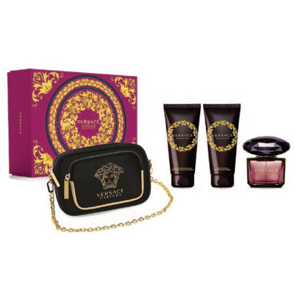 VERSACE CRYSTAL NOIR COFANETTO EDT 90 ML + BORSETTA VERSACE - Tre Pi Profumerie