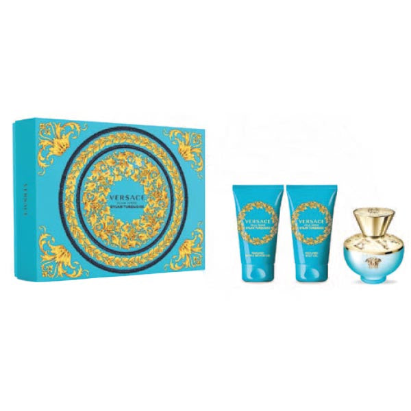 VERSACE POUR FEMME DYLAN TURQUOISE COFANETTO EDT 50 ML - Tre Pi Profumerie