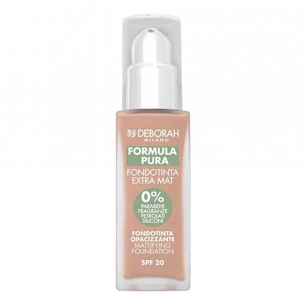 DEBORAH FONDOTINTA EXTRA MAT FORMULA PURA 02 BEIGE - Tre Pi Profumerie