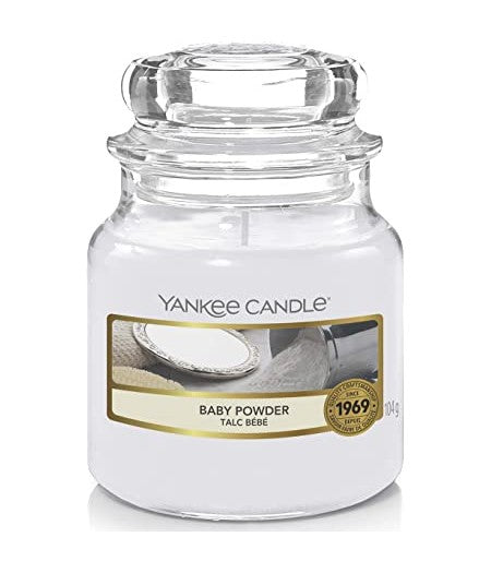 YANKEE CANDLE CANDELA PROFUMATA SMALL BABY POWDER               