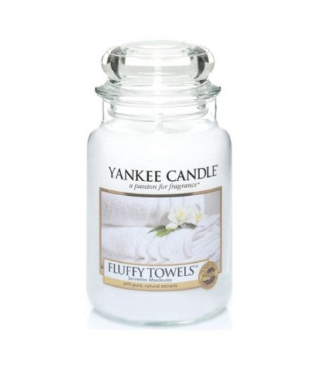 YANKEE CANDLE CANDELA PROFUMATA LARGE FLUFFY TOWELS             