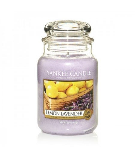 YANKEE CANDLE CANDELA PROFUMATA LARGE LEMON LAVENDER            