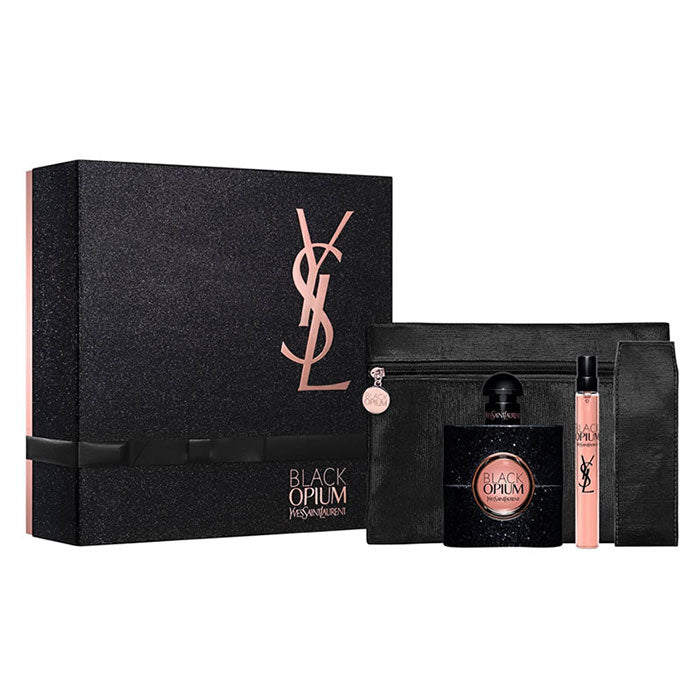 YVES SAINT LAURENT BLACK OPIUM COFANETTO EDP 50 ML + 10 + POUCHE - Tre Pi Profumerie