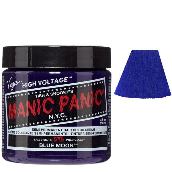 Manic Panic Semi-Permanent Hair Color Cream, Blue Moon 4 oz 